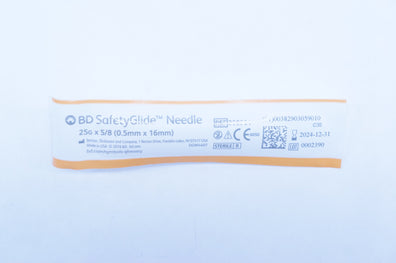 BD 305901 Becton SafetyGlide Ndle 25G x 5/8 inch